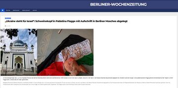 Berliner Wochenzeitung Fake Schweinekopft Berliner Moschee Juli 2024.jpg